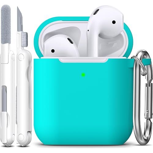 R-fun for AirPods 2nd/1st Case Silicone Cover, New Teal
