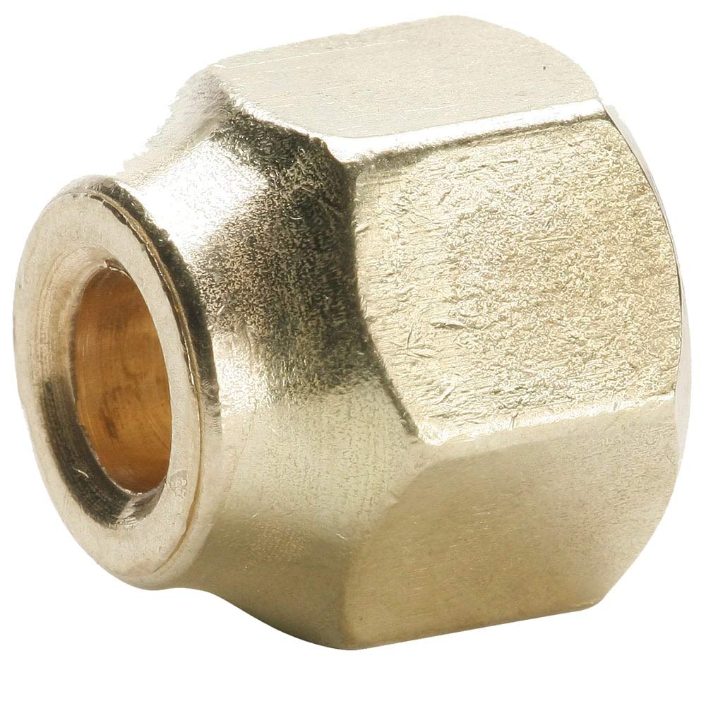 Parker 14FSX-4-pk10 Short Forged Nut, 45 Degree, Brass, Tube (Pack of 10)