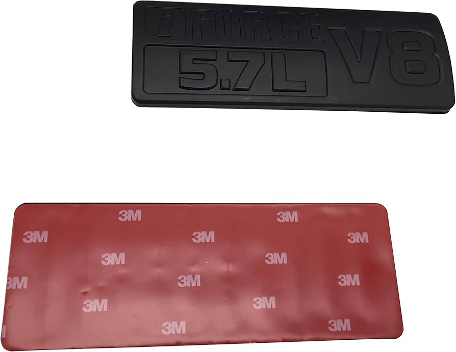 Amazon.com: Powertech Matte Black 5.7L V8 Side Emblem Decal 3D