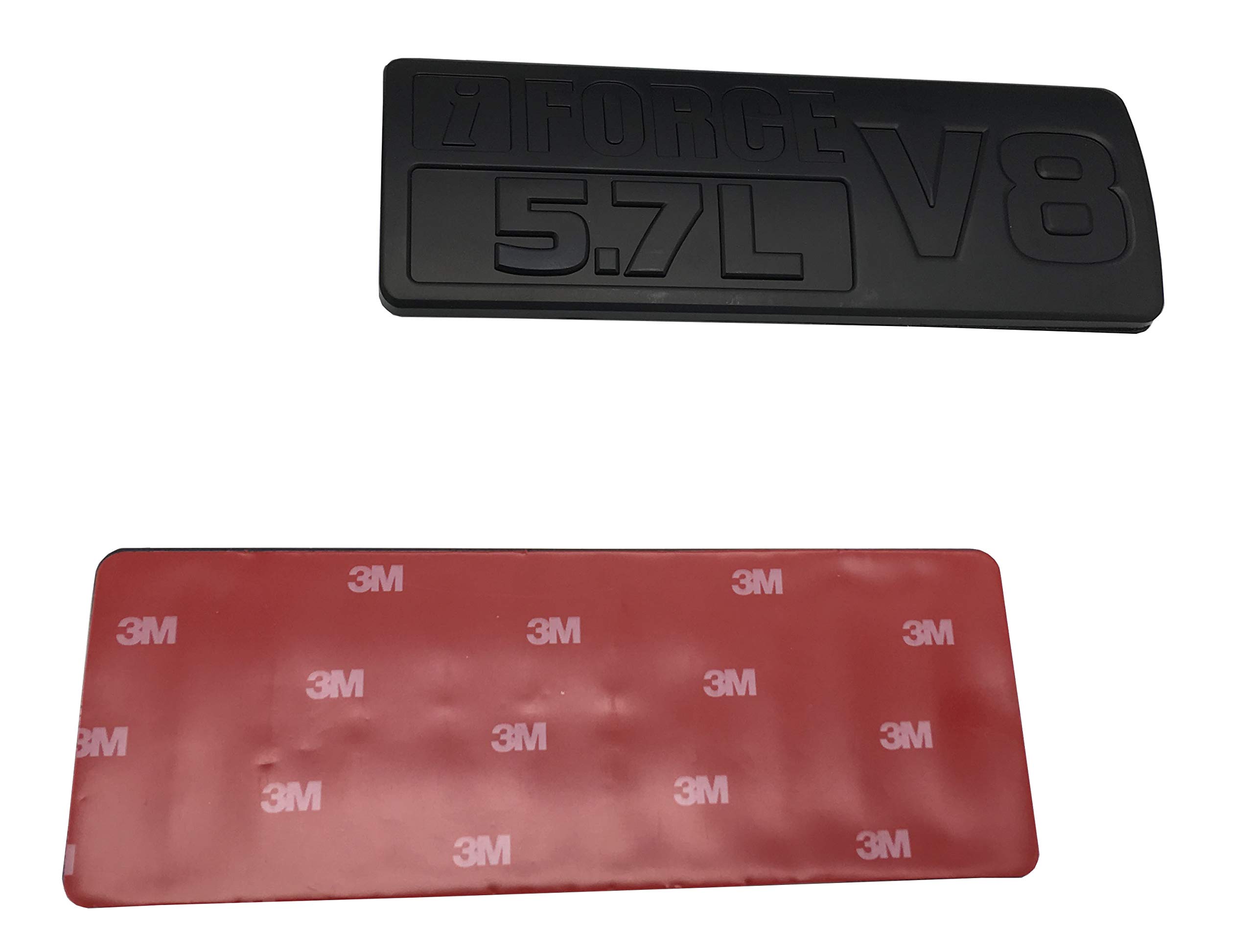 Powertech Matte Black 5.7L V8 Side Emblem Decal 3D Door Nameplate Badge Sticker for Tundra TRD PRO, Pack of 2