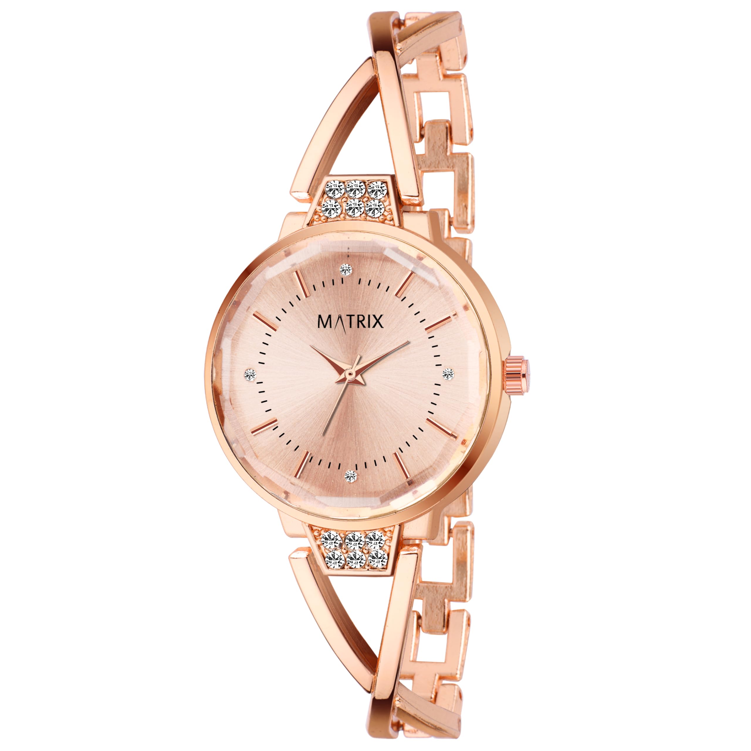 Matrix Stainless Steel Blush Collection | Rose Gold Dial With Designer Bracelet Chain Analog Watch For Women & Girls, Band Color-Rose Gold (B0D2ZWWTNX) Amazon Price History, Amazon Price Tracker