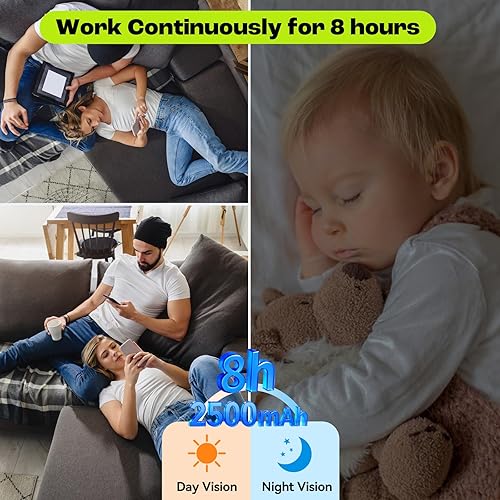 Miniatura 6 de Cámara de seguridad WiFi inteligente para el hogar, cámara oculta Full HD de 1080P, detector de humo de doble lente, con detección de movimiento,