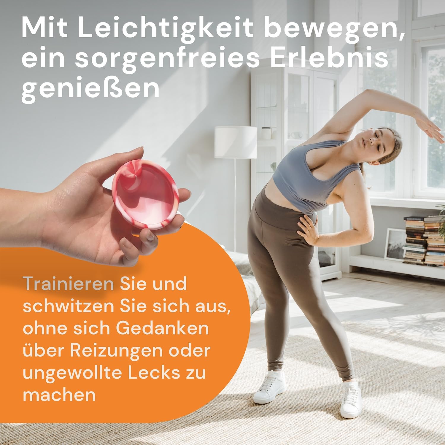 Wiederverwendbare Periodenscheibe, bis zu 12 Stunden, nachhaltige Menstruationsscheibe als Alternative zu Tampons und Menstruationstasse, Menstruationsscheibe für leichte oder starke Regelblutung