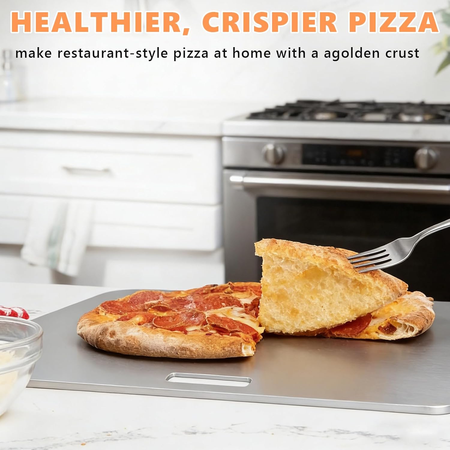 Pizza Steel for Oven & Grill 22"x16"x0.25'' Baking Steel Original Baking Steel for Pizza & Bread Fast Heating Indoor & Outdoor Use Heavy-Duty Pizza Baking for Home Cooks & Pizza Lovers