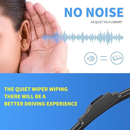 Miniatura 4 de Gavimnal Juego de limpiaparabrisas delantero y trasero para Grand Cherokee 2005-2010 para todas las estaciones, 21 pulgadas + 21 pulgadas + 14