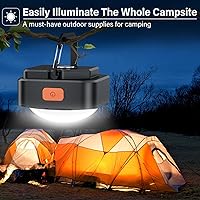 Vista 3 de Luces de campamento recargables FLY2SKY 3 piezas de luces negras para tienda de campaña, mini linterna, linterna LED portátil para campamento