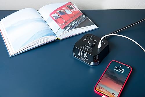 Miniatura 2 de Reloj despertador CubieTime con 2puertos de carga USB y 2tomas de estación de carga