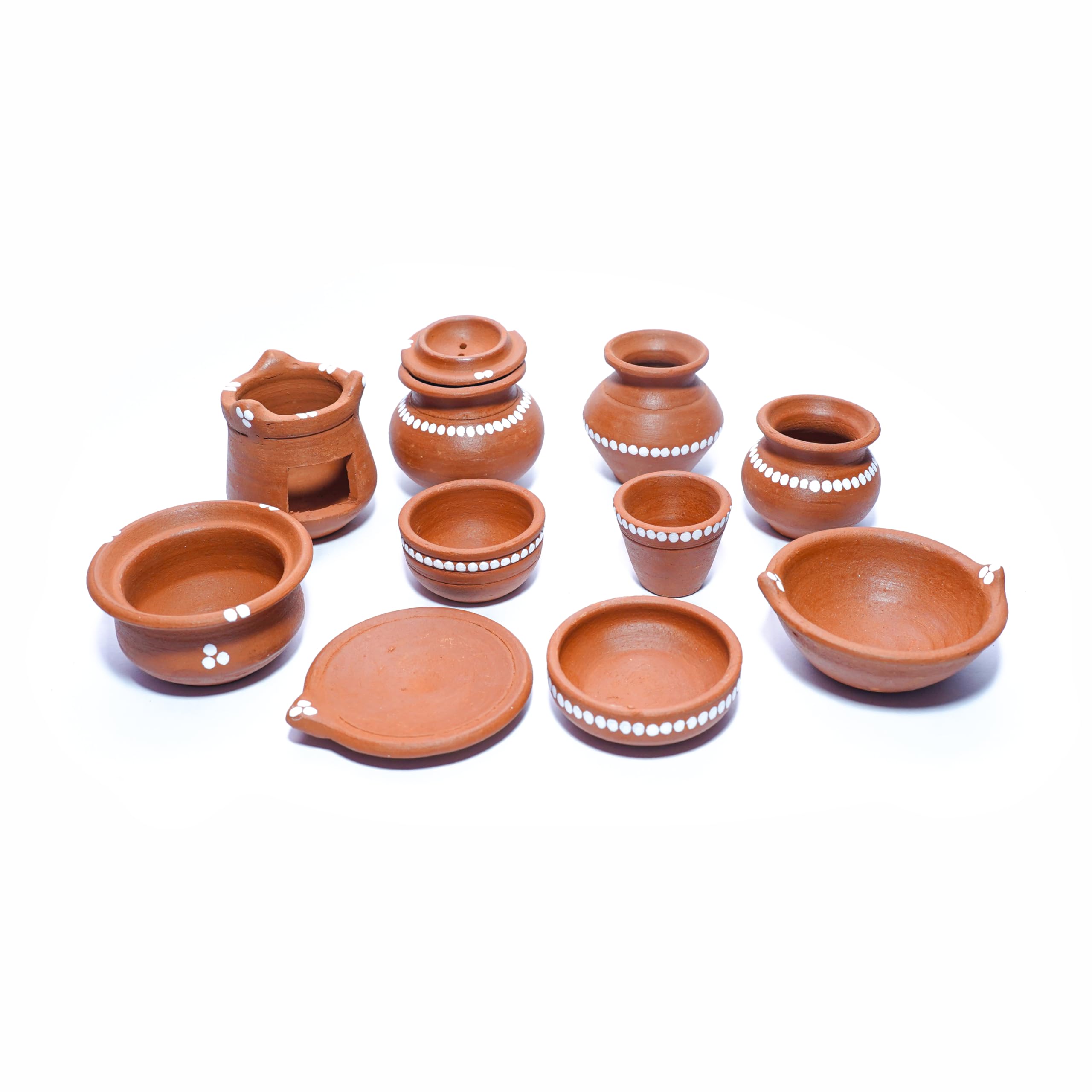 RK Enterprises Real Miniature Clay Kitchen Set | 13 Pieces | Handcrafted | Soppu Jaman | Miniature Kit | Earthernware Pot | Real Cooking Set - 13 Pieces (B0D5ZDWCPR) Amazon Price History, Amazon Price Tracker