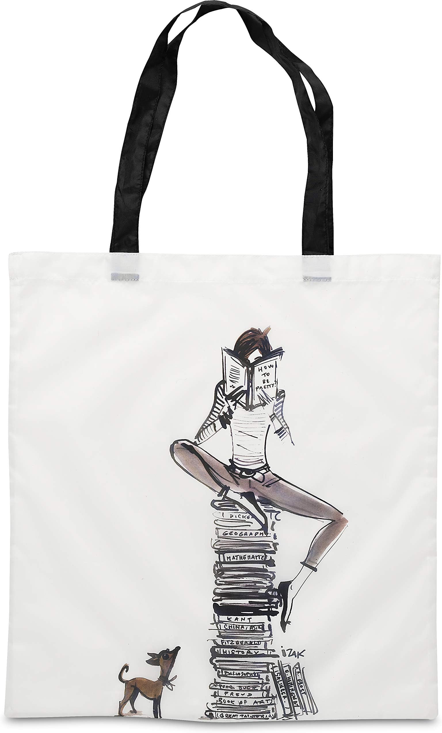 17.5" x 16" Book Worm Nylon Tote Bag