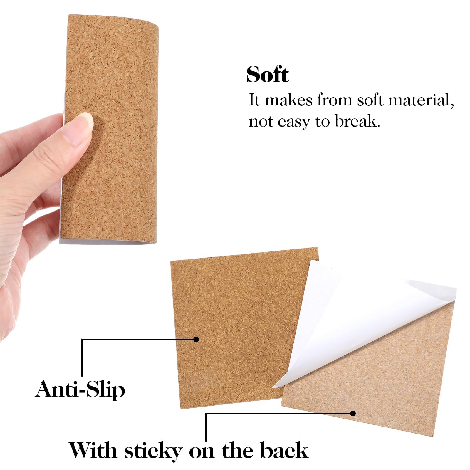 Indusoire 15PCS Coasters Set, Adhesive Backing DIY Craft Sheets for Table Protection, Reusable Home Office Desk Mats, Durable Functional Square Boards 4