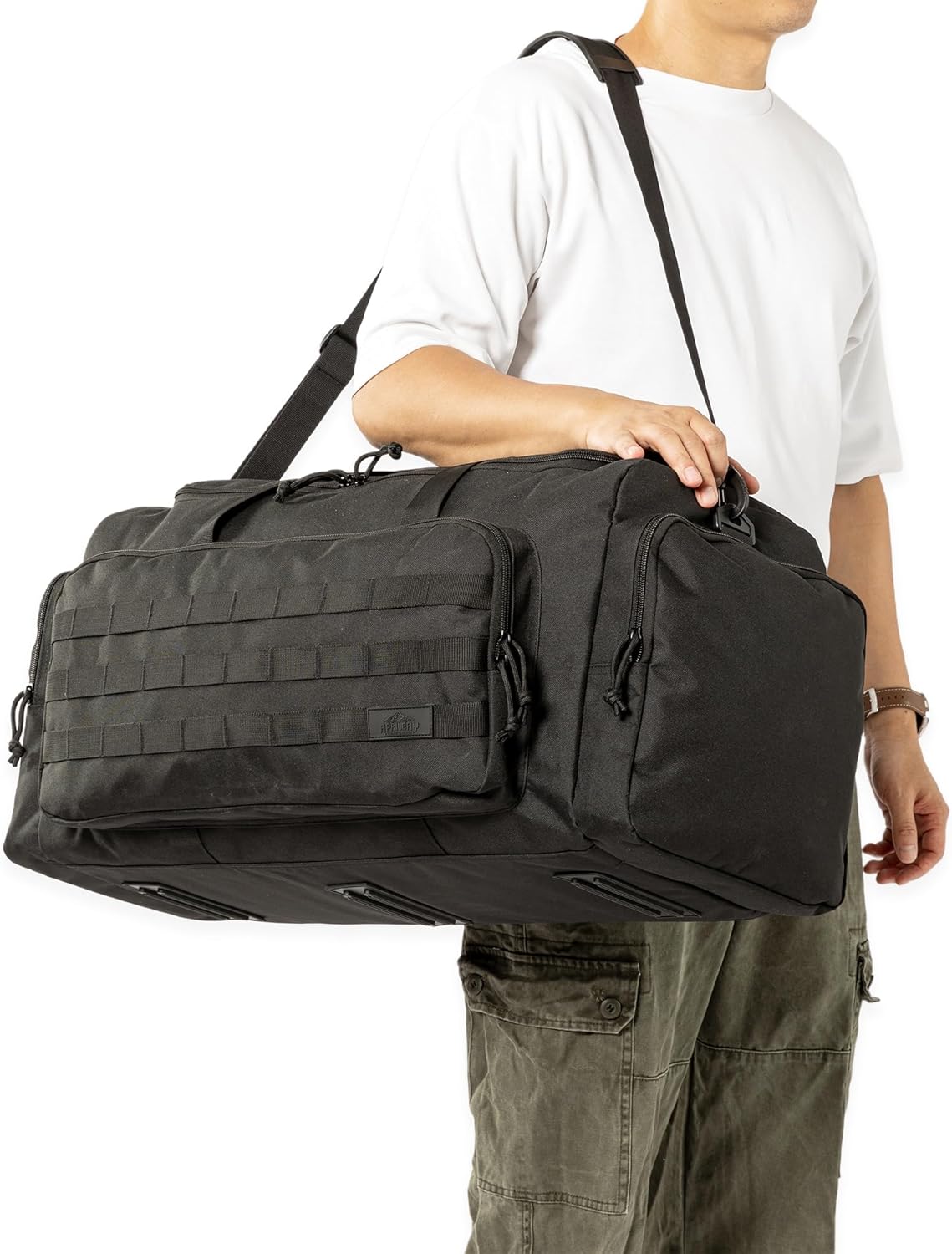 Super Quality 60L Large Duffel Travel Bag Luggage Foldable Bag Cargo Sport Gear Equipment Skiing Hardware Bag Heavy Duty& Durable(Black) - Image 2