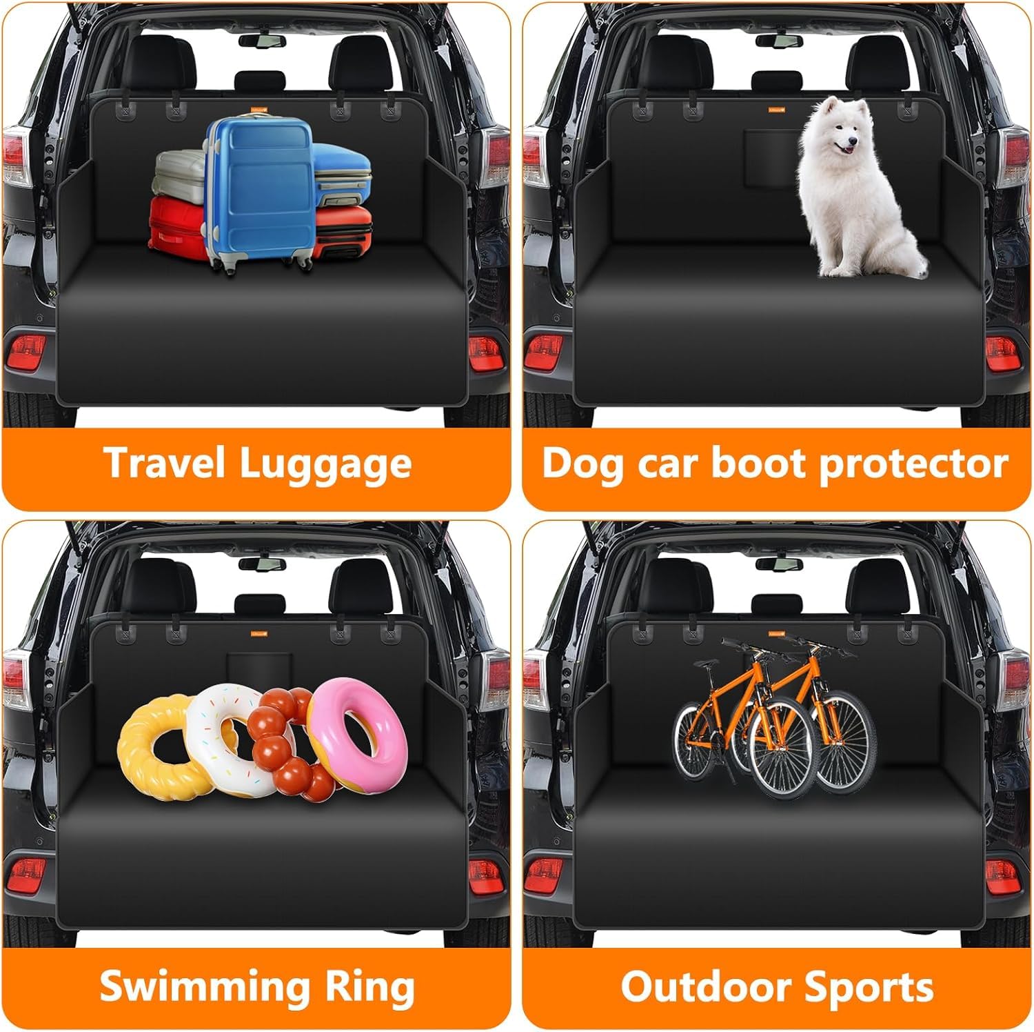 Protection Coffre Voiture Chien pour Volvo XC60 XC-60 2018-2024, Housse Protection de Coffre de Voiture avec Protection Latérale Entretien Facile