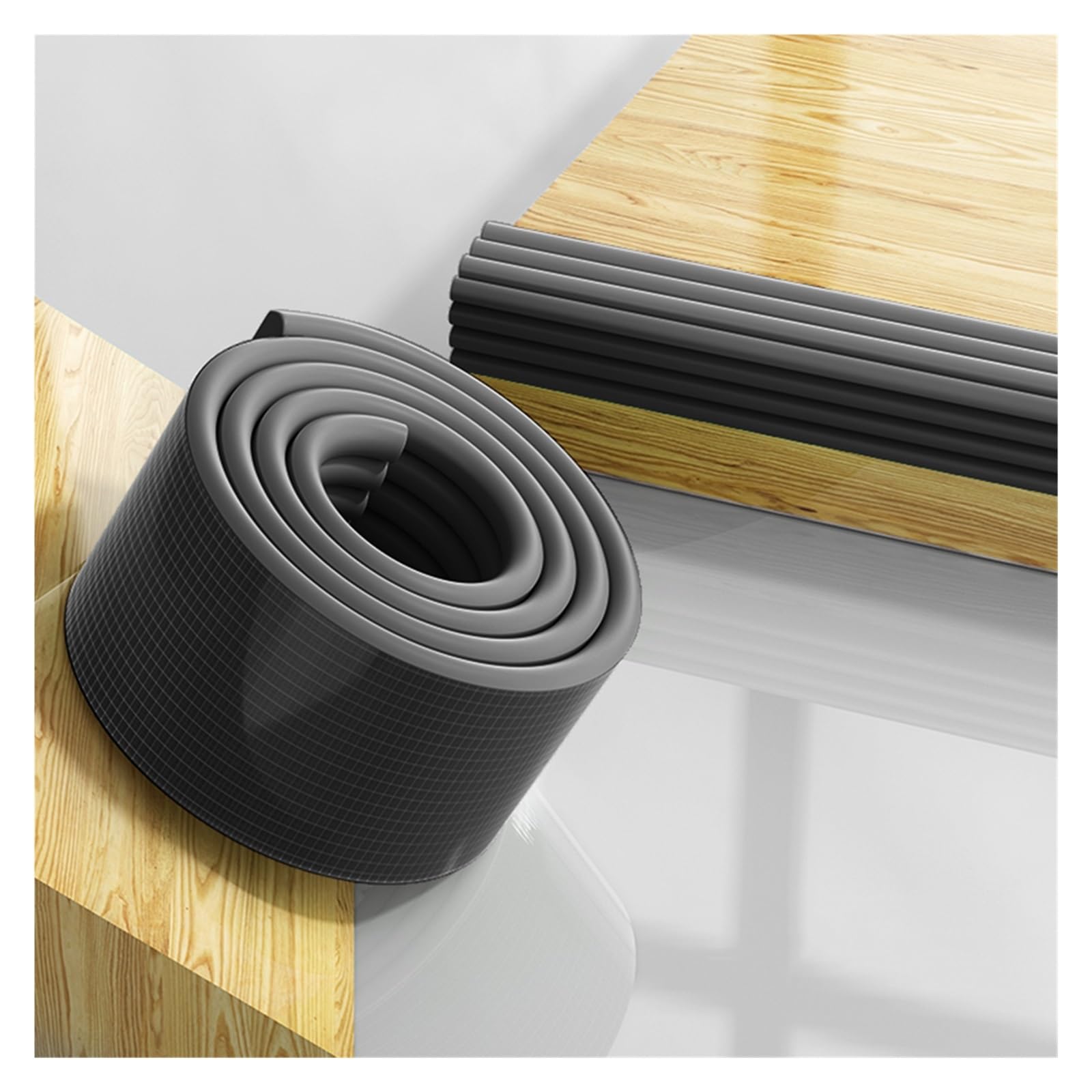 YNBSHGAA Foam edge protectors, Self-Adhesive Child Anti-Collision Strips, Bumper Cushion, Desk Corner Protectors Pad For Furniture Fireplace,Black-2m/6.56ft