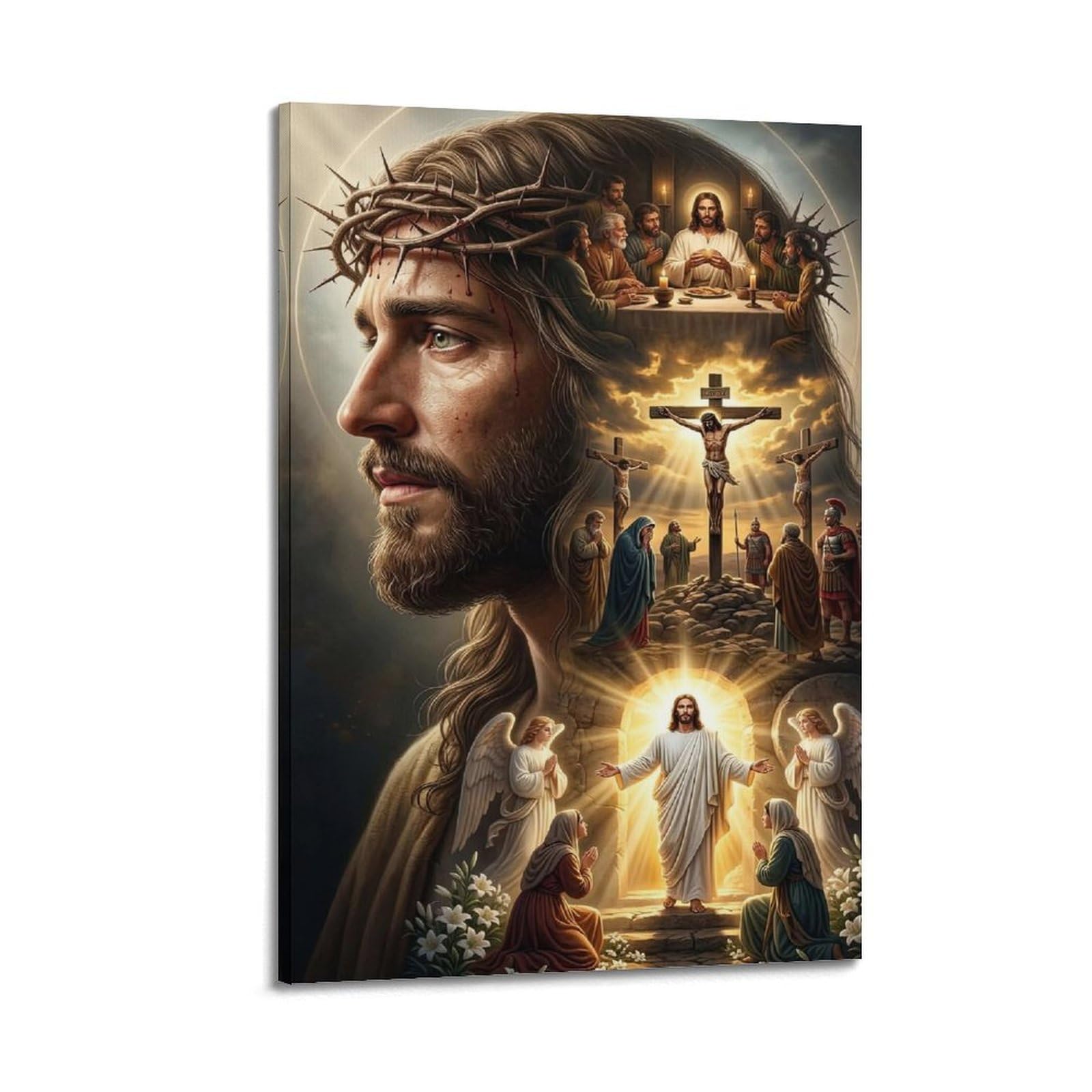 ESTE Religion Christianity The Last Supper of Jesus Passion of Jesus Resurrection of Christ Poster Decorative Painting Canvas Modern Art Picture 20x30inch(50x75cm)