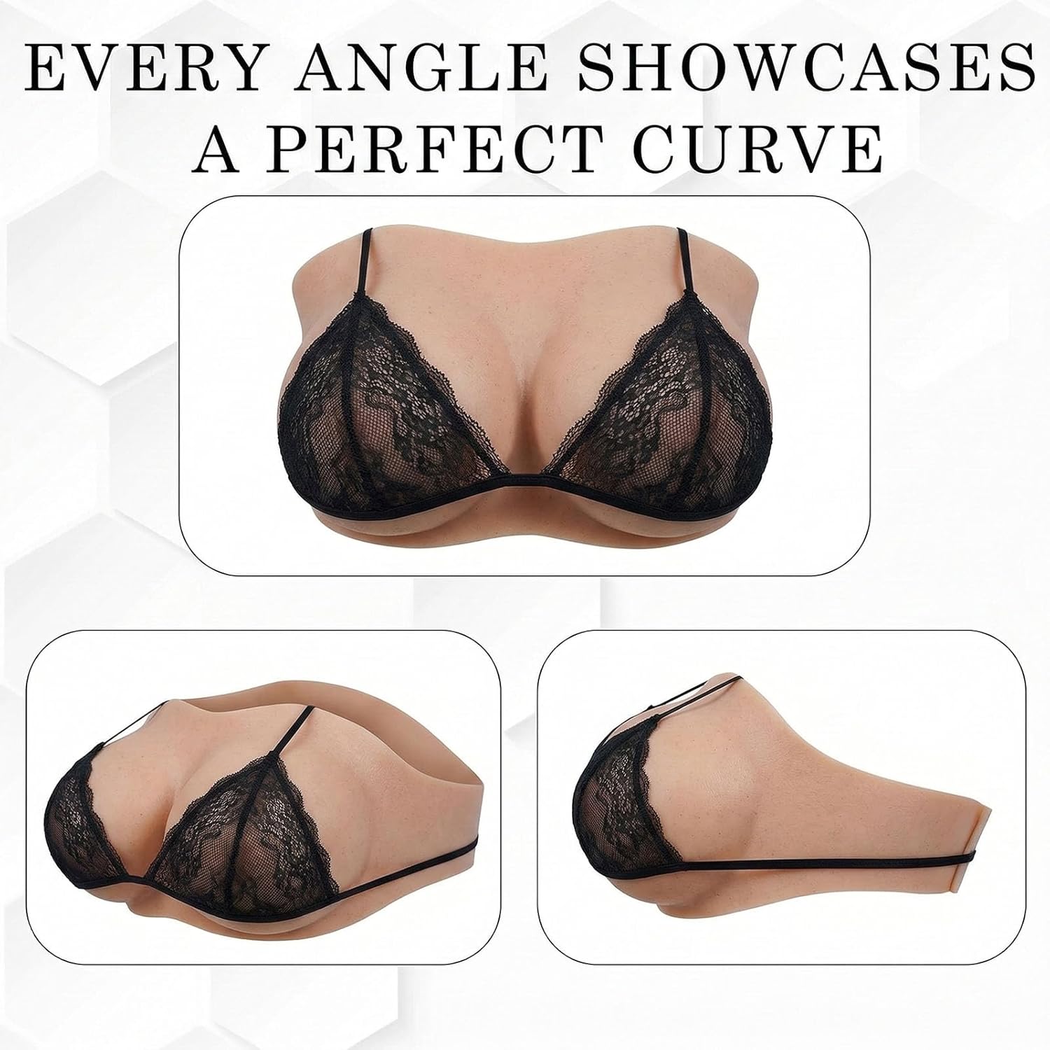 Silicone Breast Forms Strapless, Soft Medical Grade Breastplate for Crossdressers Transgender