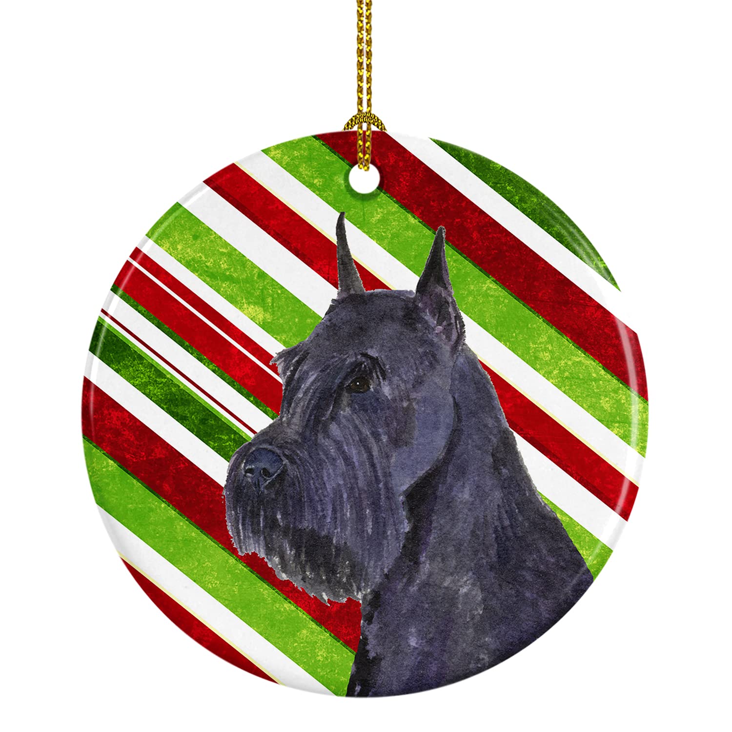 Schnauzer Candy Cane décoration de Noël Caroline's Treasures SS4592-CO1 en céramique