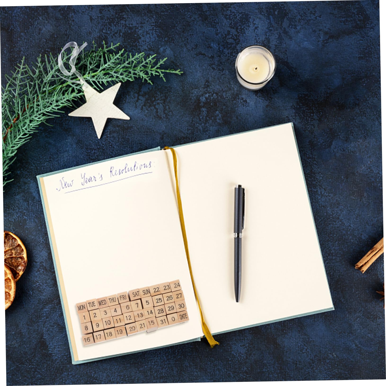HOMSFOU 5 Sätze Handbuchsiegel -Set Basteln Klarsichtstempel für die Kartenherstellung Name Woche fällig Brief Holzmarken Sammelalbumstempel Zubehör für Sammelalben hölzern