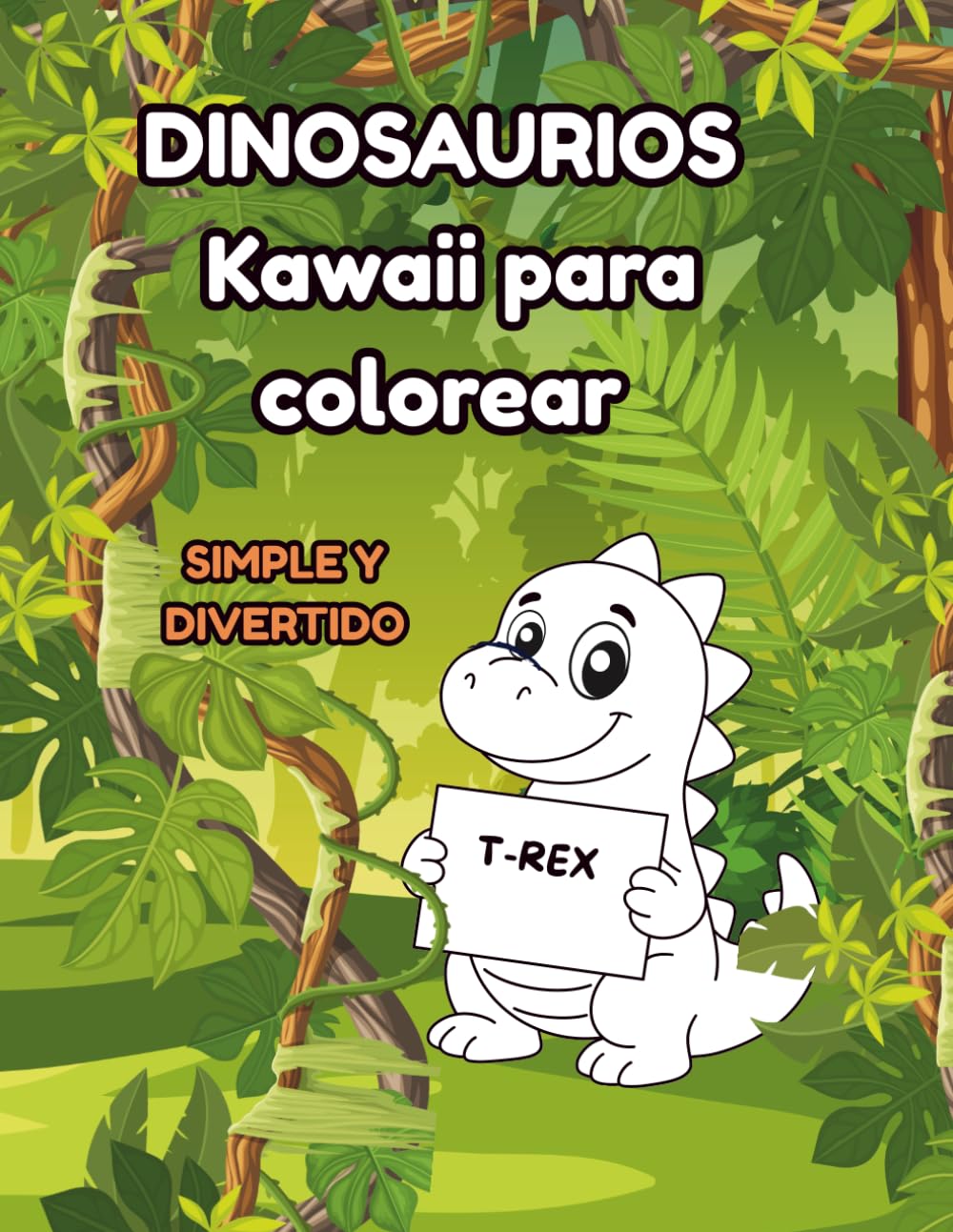 DINOSAURIOS Kawaii para colorear: DE 4 A 6 AÑOS