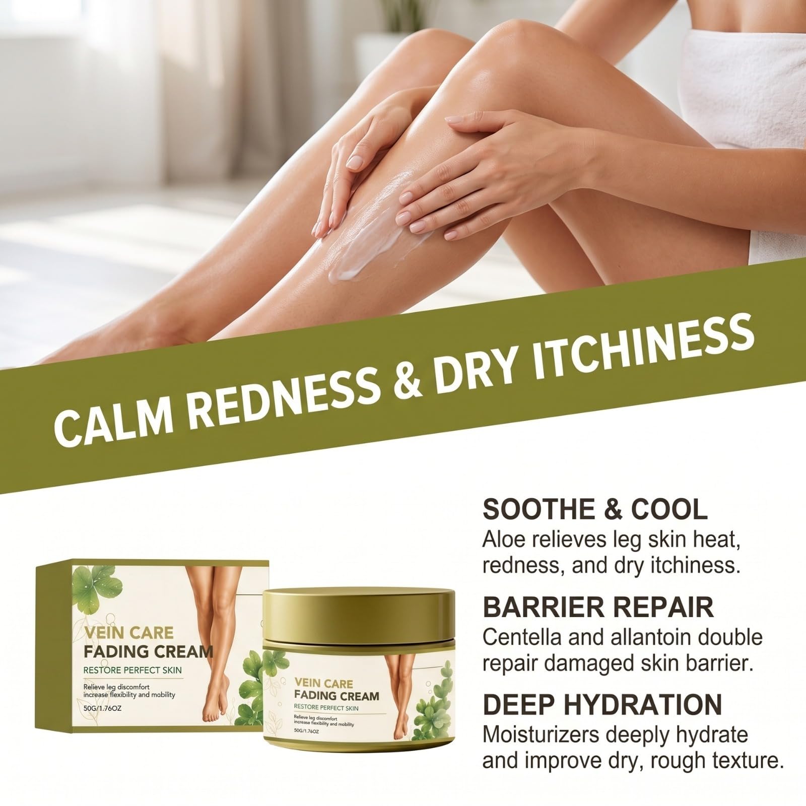Varicose Vein Repair Cream, Leg Care Cream, Improves Blood Circulation