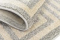 Vista 9 de Unique Loom Athens Collection - Alfombra clásica geométrica con diseño de borde moderno, 2 x 3 pies, grisbeige