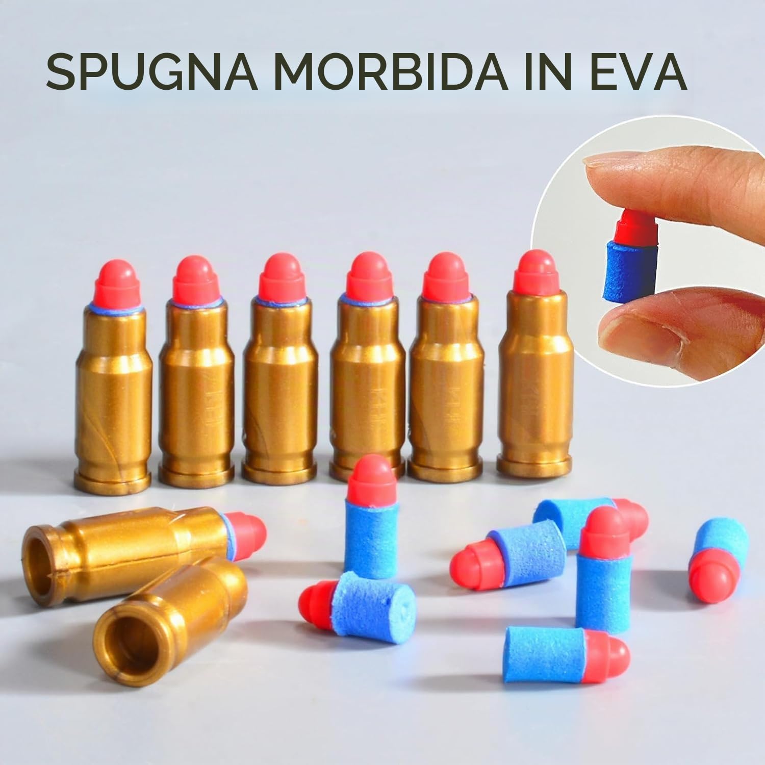 2 pezzi giocattolo giocattolo proiettile morbido, fantastici proiettili in schiuma morbida con pistola giocattolo con guscio che esplode giocattolo giocattolo sparatutto giochi educativi Modello