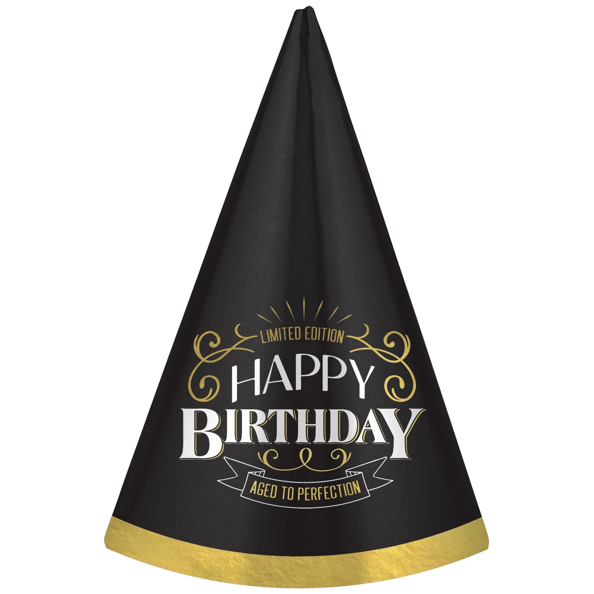 Luxurious Better with Age Birthday Cone Hat - 7.5" (1 Pc.) - Premium Quality Paper - Perfect Party Accessory