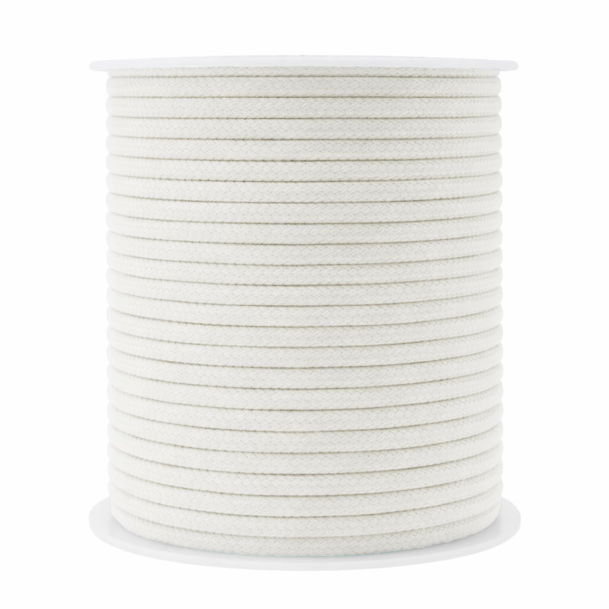 Mandala Crafts Off White Soft Replacement Drawstring Cords for Sweatpants Bags - Piping Cord for Sewing Upholstery - 50 Yds 3mm Cotton Cording Macrame Rope Corset Strings