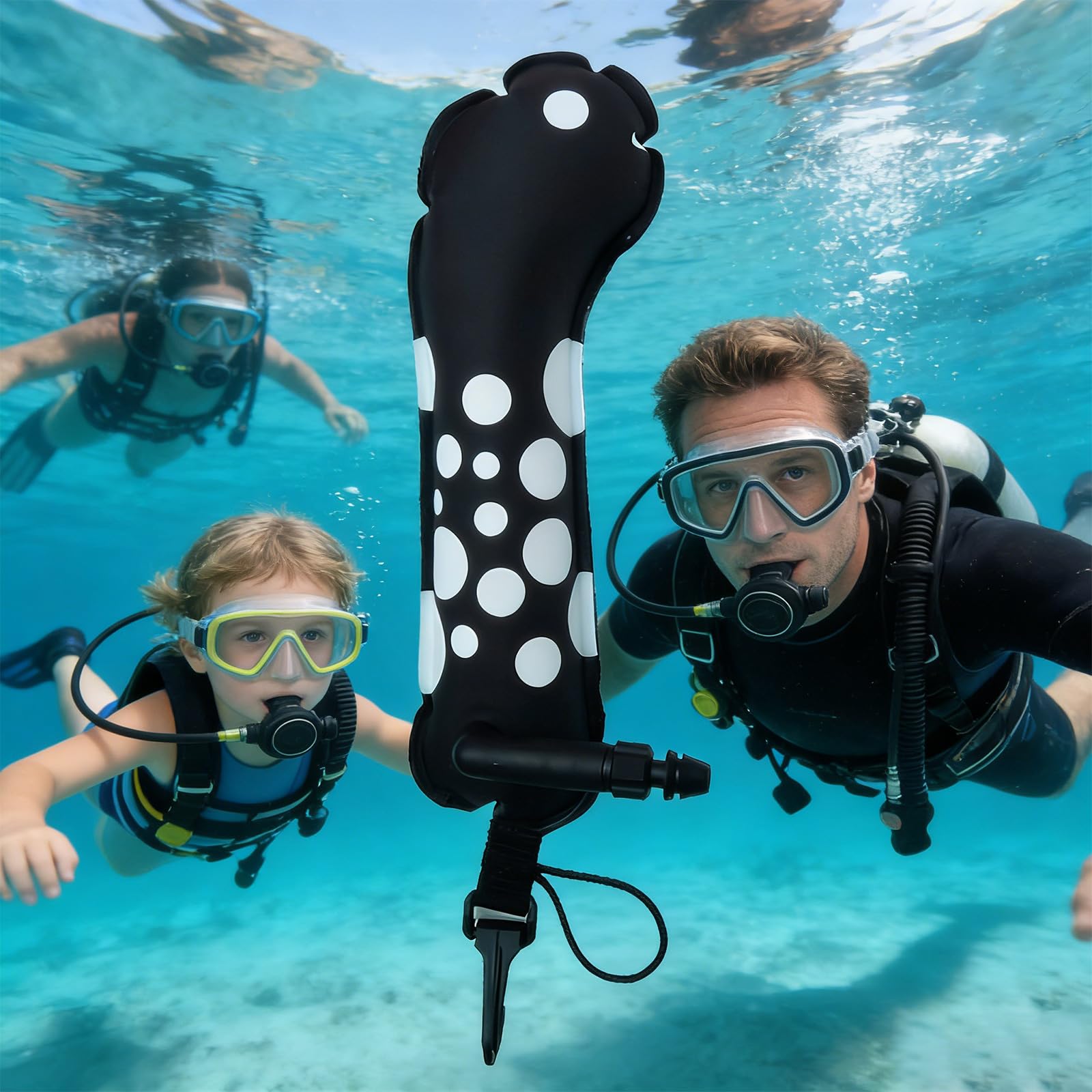 Tube de signal flottant pour plongée sous-marine, activités de sports nautiques, plongée, bouée de marquage de surface, bouée de plongée gonflable, tube de signal portable pour sports