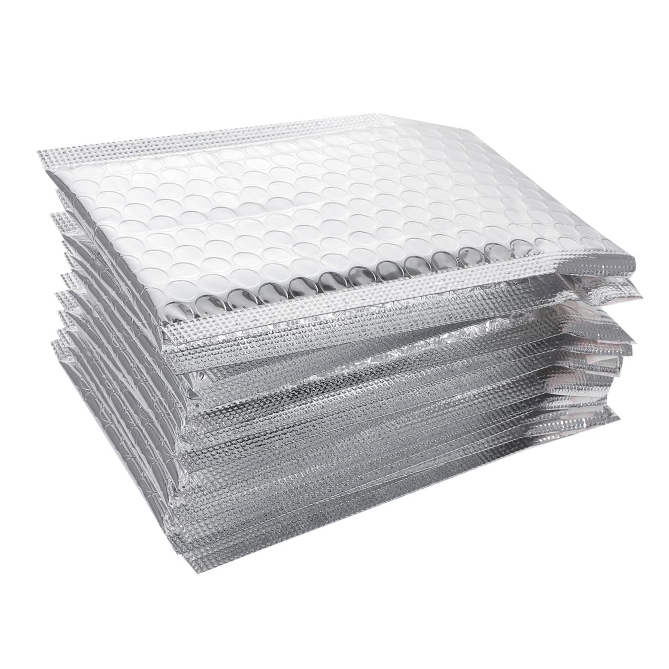 Mikikit 100 pezzi Buste Imbottite Autoadesive in Alluminio per Spedizioni Resistenti Buste Protettive con Bolle d Aria per Vestiti e Oggetti Fragili per Ufficio e Casa
