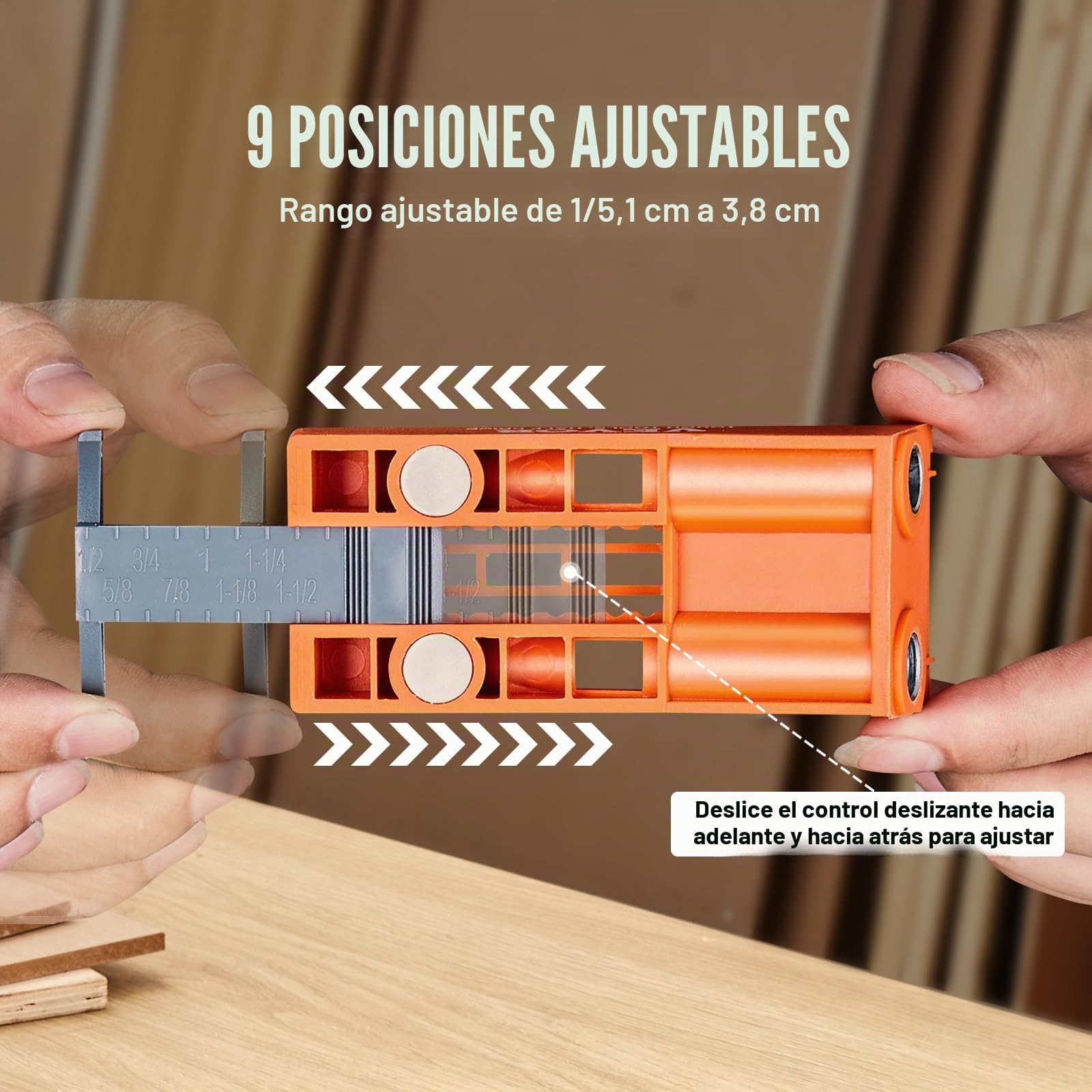 VEVOR Kit de 50 piezas para Taladrar Agujeros Dobles con Broca Cuadrada y Abrazaderas en C para Clavijas Plantilla para Taladrar Agujeros y Agujeros en Ángulo, para Taladrar para Trabajar Madera