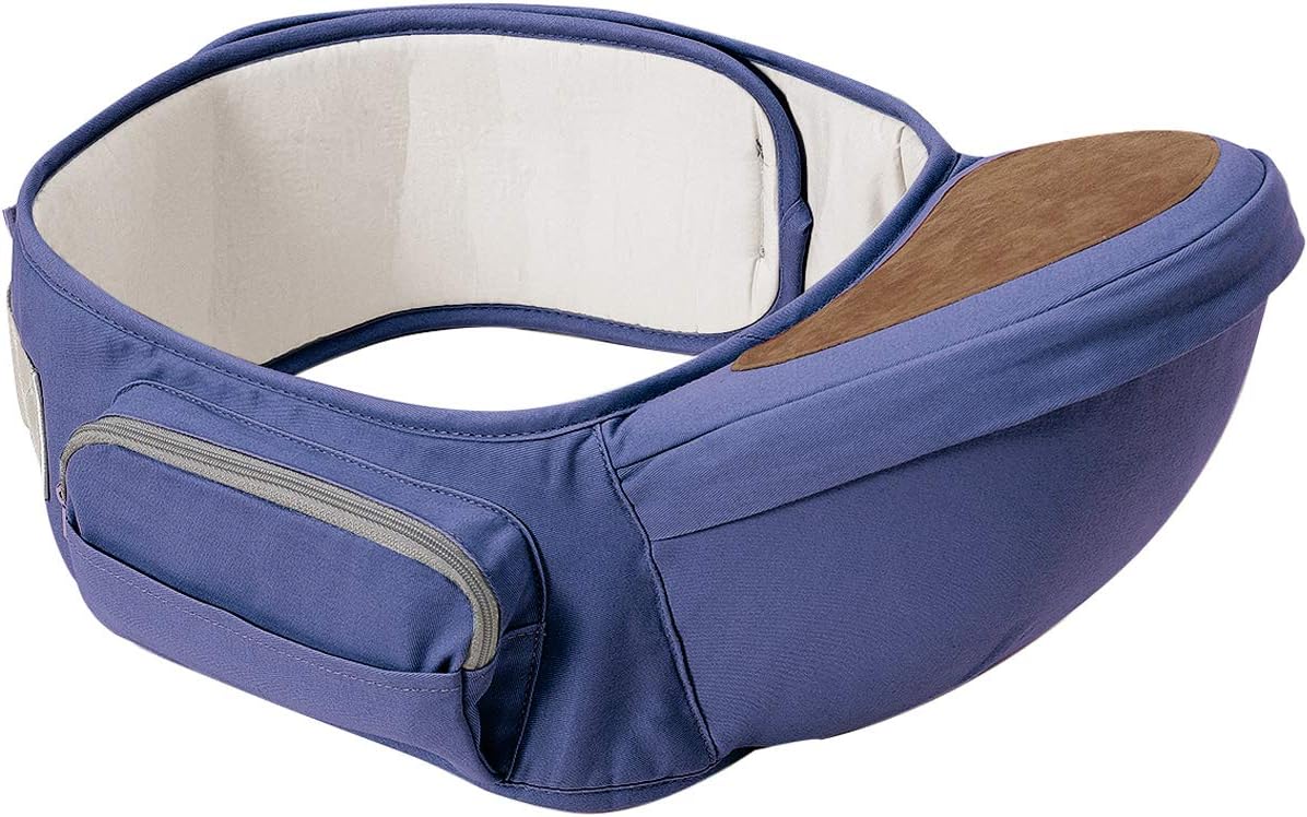 Wemk Baby Hip Seat Carrier Adjustable Longer Belt 49.2 inches/125cm Lightweight Ergonomic Waist Stool Multi-Position Baby Carrier for 0-36 Months Baby Toddler - Blue