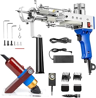 Rug Tufting Gun with Carpet Trimmer Kit - BESGEER-Rug-Tuft-Gun-with-Tufting-Shears, 2 in 1 Cut & Loop Pile Carpet Gun and Carpet Carving Clippers, Rug Maker Machine Starter Kit for Beginners （Blue）