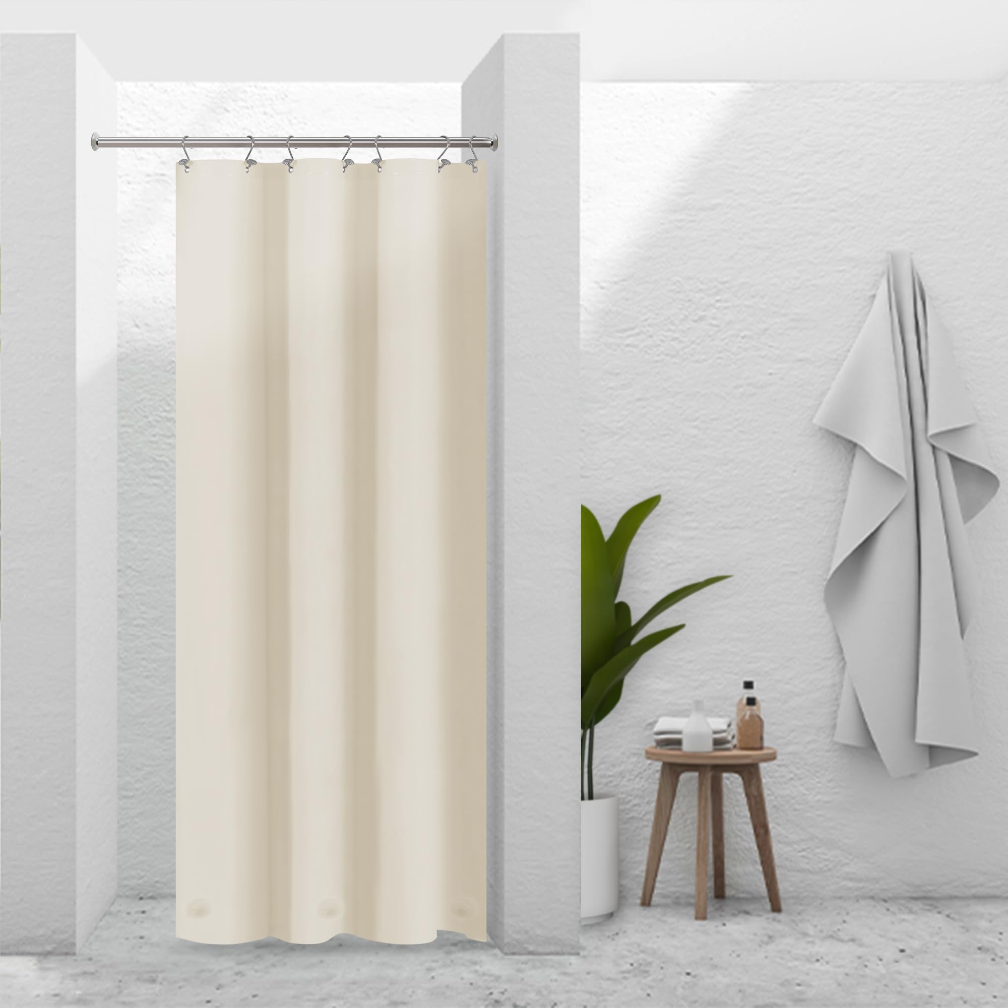 Amazon.com: Barossa Design Beige Stall Shower Curtain Liner 36" W x 72 ...