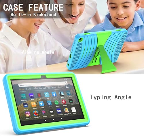 Miniatura 9 de EpicGadget Funda híbrida resistente para Tienda Fire HD 8  Fire HD 8 Plus (12 generación, lanzada en 2022) con función atril + 1 protector de