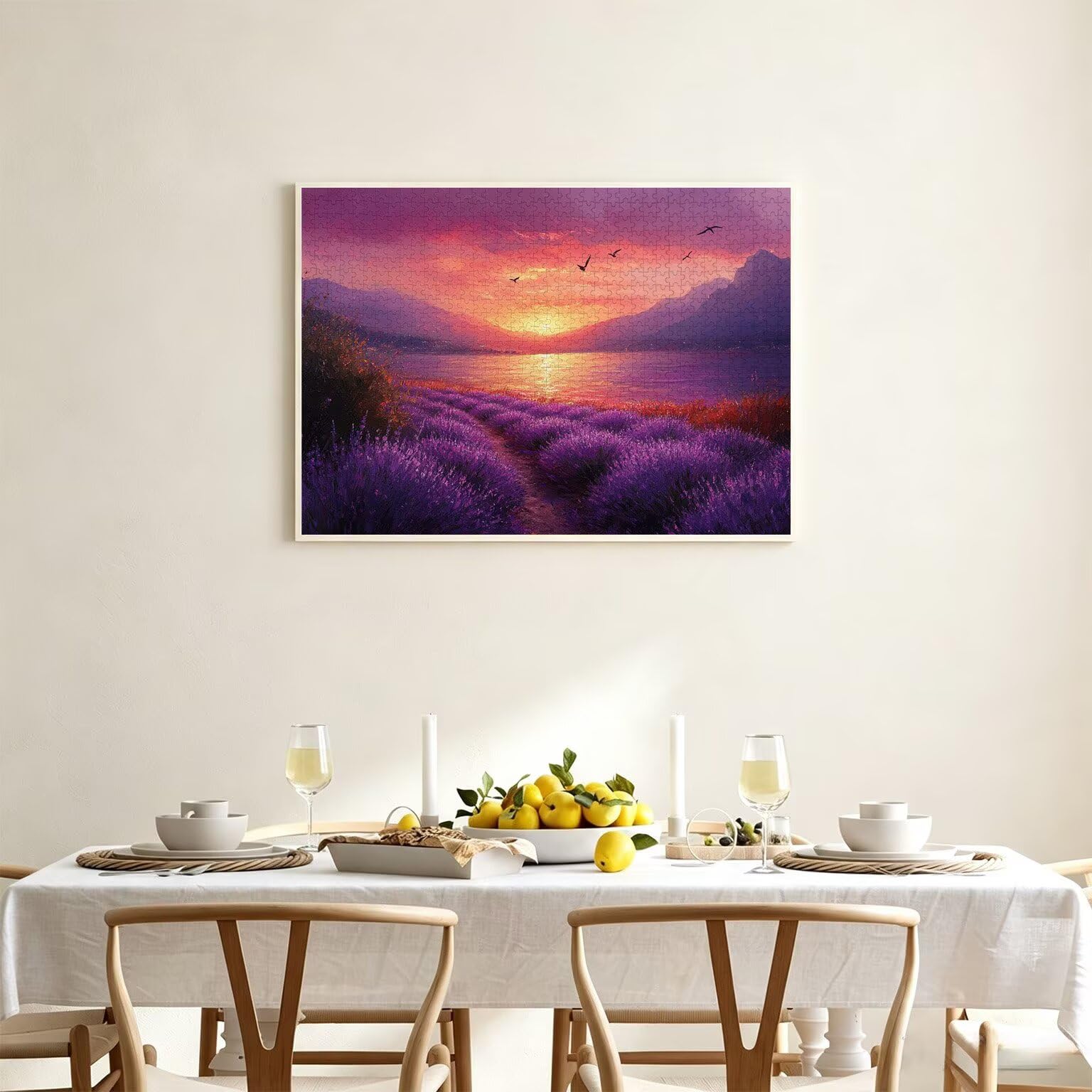 Puzzle 2000 sztuk 99 x 70 cm, Puzzle Dorośli Lawenda Słońce, n-817