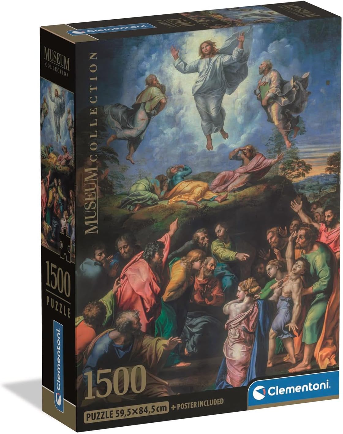 Clementoni - 31739 Jigsaw Puzzle 1500 Pieces Art for Adults and Teenagers, Museum Collection, Raphael Transfiguration Theme with Poster, Compact Box, Gift Idea Made in Italy, 59.5 x 84.5 cm