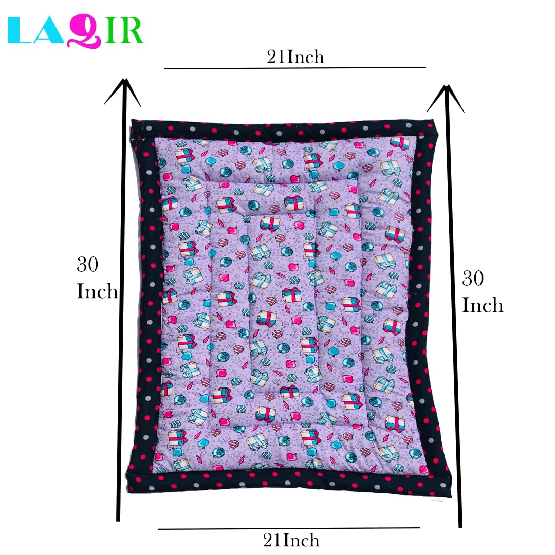 RURIBOSY |Bedding Mattress for Cotton, Baby Sleeping Bed Set Godari Baby Cradle |Sleeping Mat |Multi Purpose Cushioned Bed |Baby Bed for 0 to 2 Years. 4