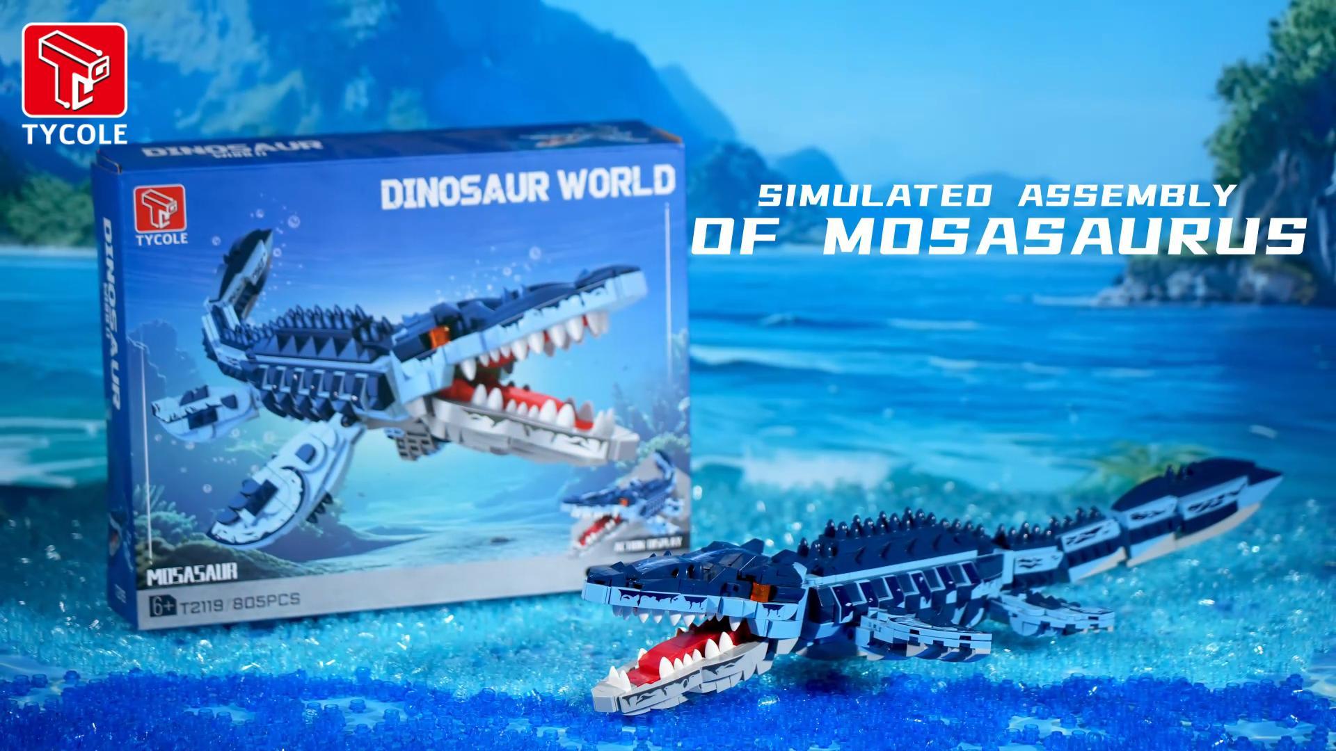 Amazon.com: EITOLNR Mosasaurus Dinosaur Building Blocks Set, 805