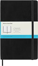 Moleskine Classic Dotted Paper Notebook, Soft Cover and Elastic Closure Journal, Black, Size Large 13 x 21 cm, A5, 192 Pages