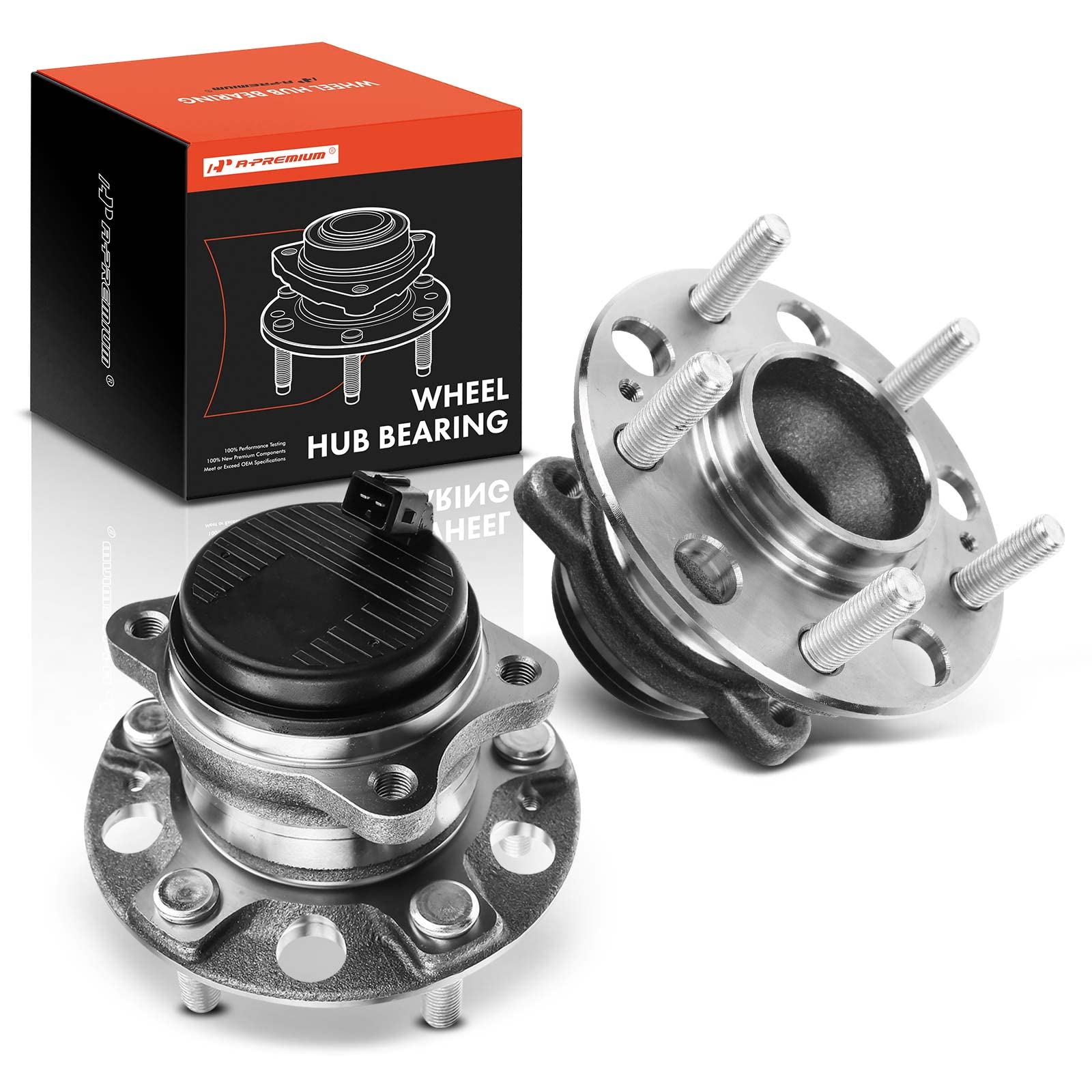 Photo 1 of A-Premium Pair [2] Rear Wheel Bearing Hub Assembly Compatible with 2016-2020 Hyundai Sonata Tucson Kia Cadenza Optima Sportage FWD # 512553 Pack of 2