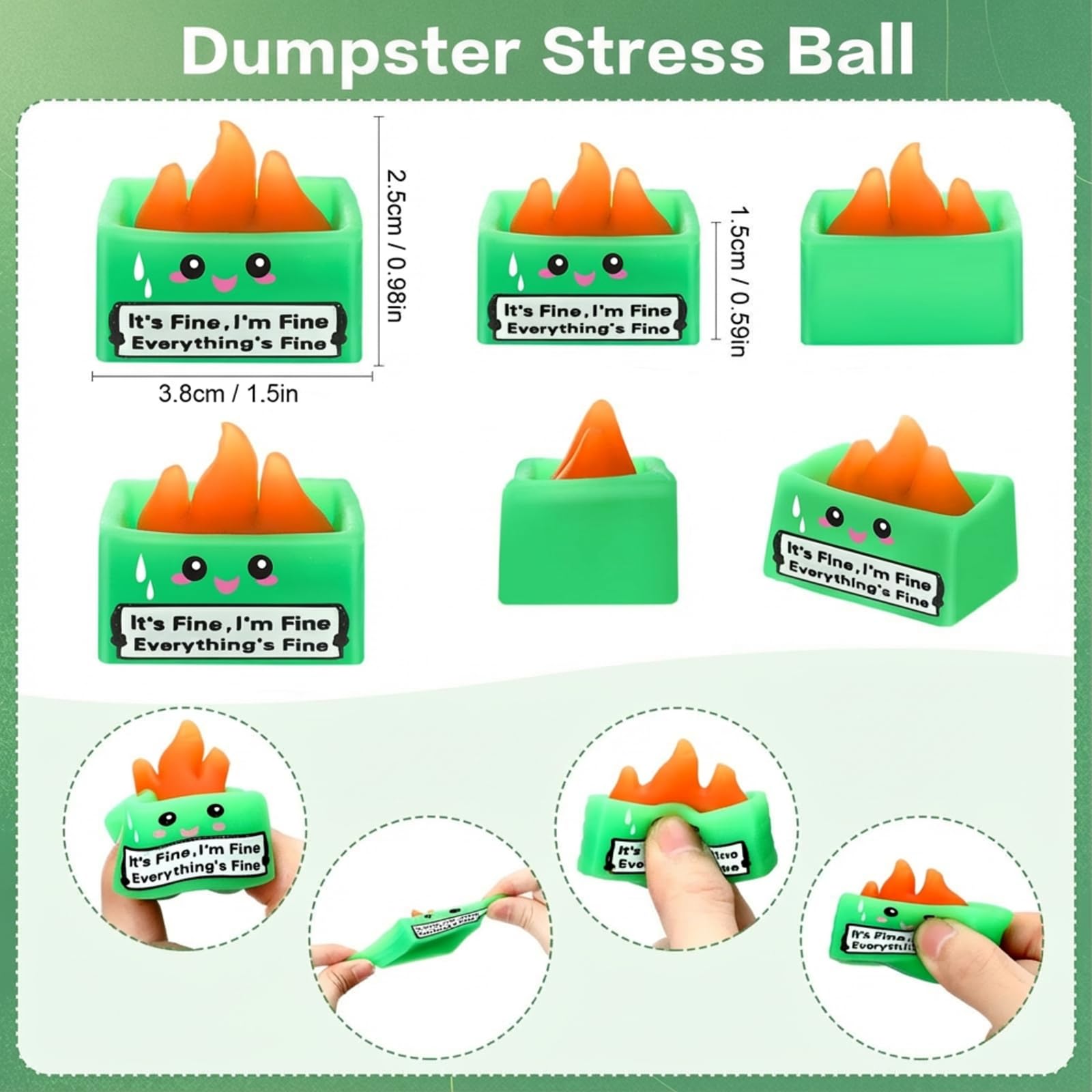 TecUnite 20 Sets Dumpster Geschenke Bulk Weihnachten Mitarbeiter Wertschätzung Team Inspirierender Dumpster Stift Stress Ball Tolle Karte Boss Day Vet Tech Week Medizinische Assistent Geschenke
