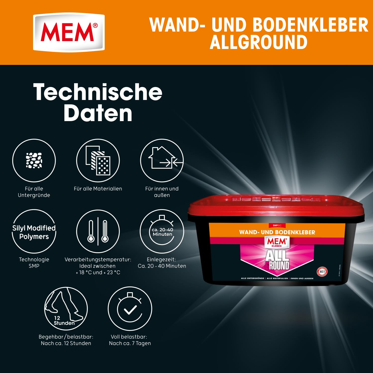 MEM Wand und Bodenkleber Allground - 3 kg