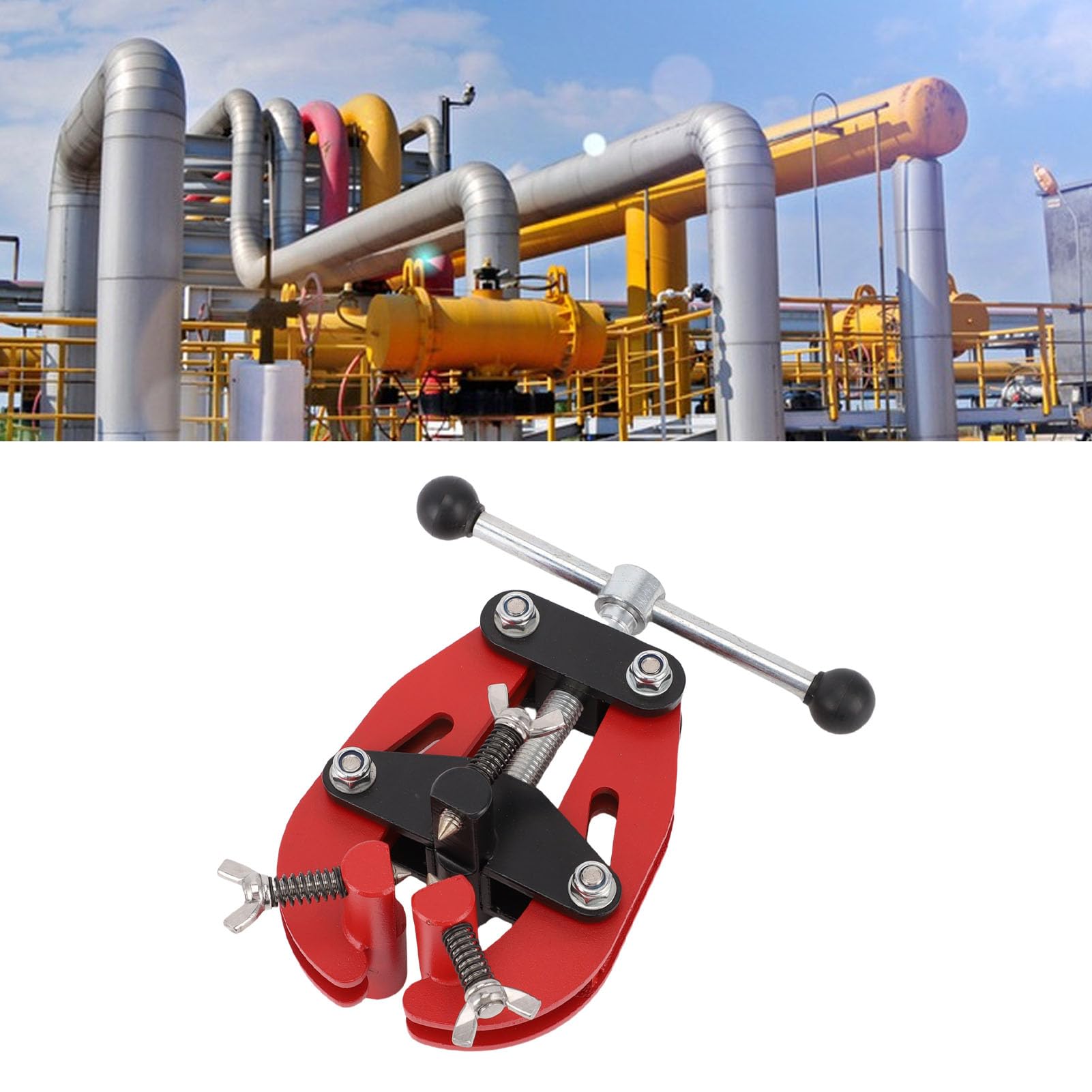 VBESTLIFE Collier de Serrage de 2 à 6 Pouces, Outil D'alignement de Tuyaux en Acier au Carbone avec Vis à Action Rapide pour la Tuyauterie et le Soudage Industriels