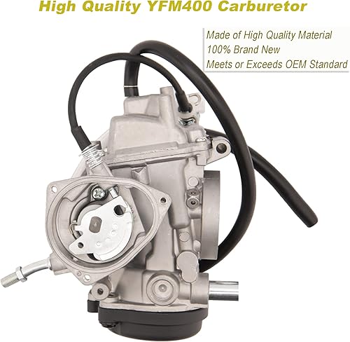 Miniatura 4 de Carburador YFM400 para Yamaha Big Bear 400 Carb, compatible con Yamaha Big Bear 400 2000-2006, Kodiak 400 2000-2006, 2007-2014 Grizzly 450 carburador