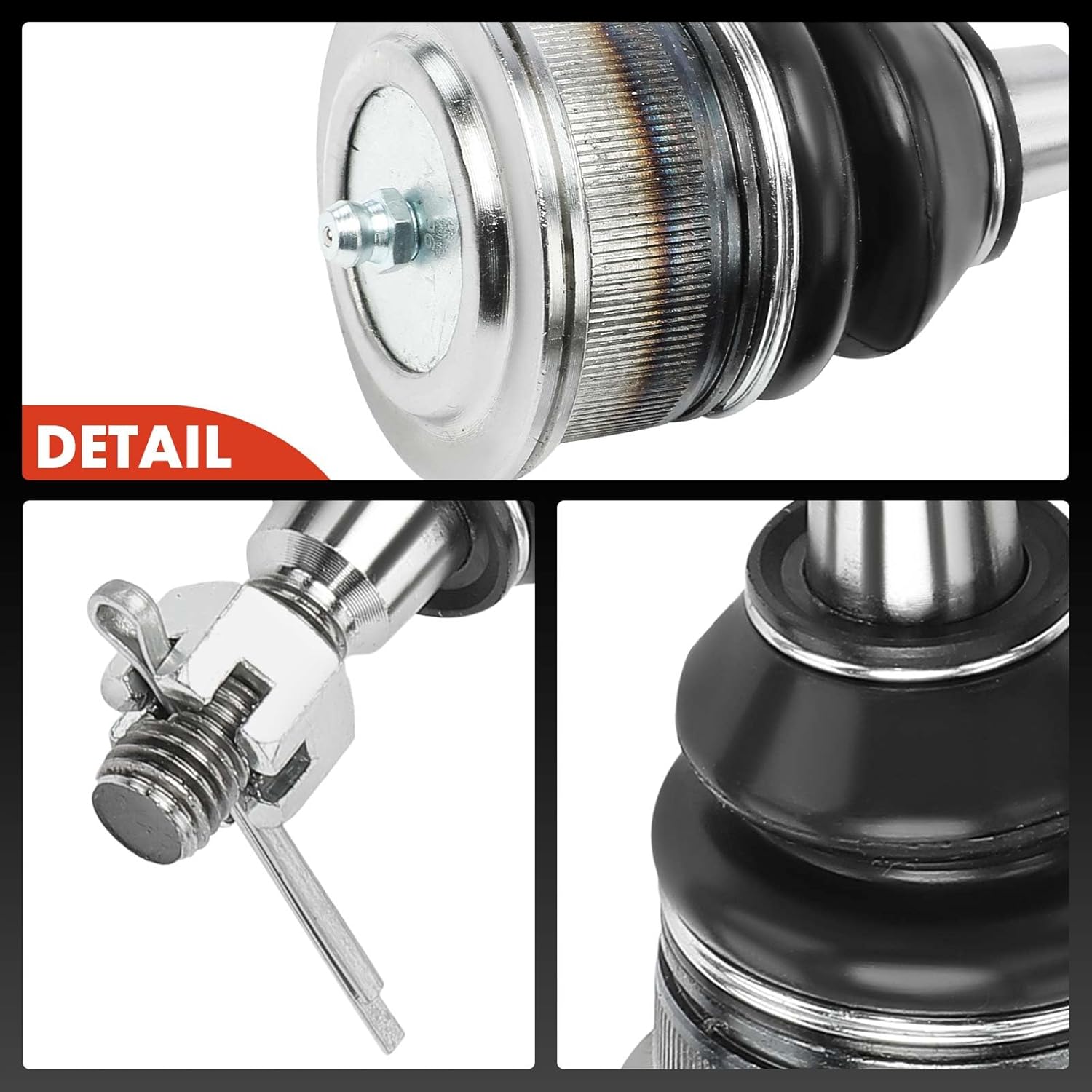 A-Premium Set of 4, Front Upper & Lower Ball Joints Kit, Compatible with Chevrolet & GMC & Hummer - Silverado/Sierra 1500/2500/3500 (HD & HD Classic) Avalanche 2500 Suburban 2500 Yukon XL 2500 H2