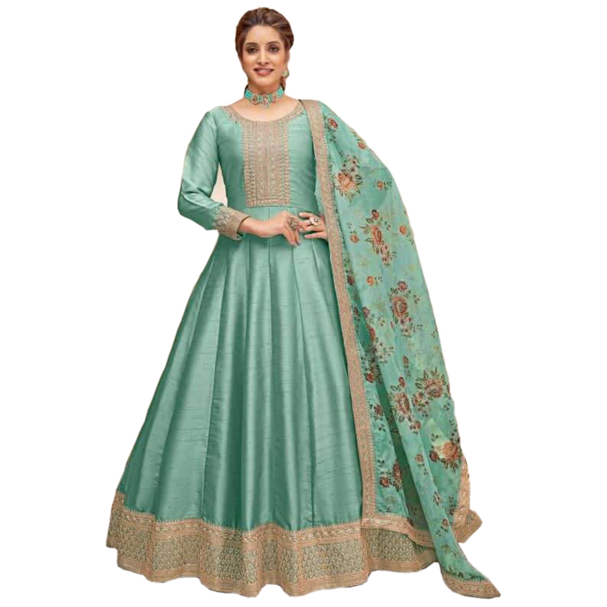 Abbigliamento etnico Partito Pakistano Salwar Kameez Abiti Indiano Cucito Anarkali Abiti Abito