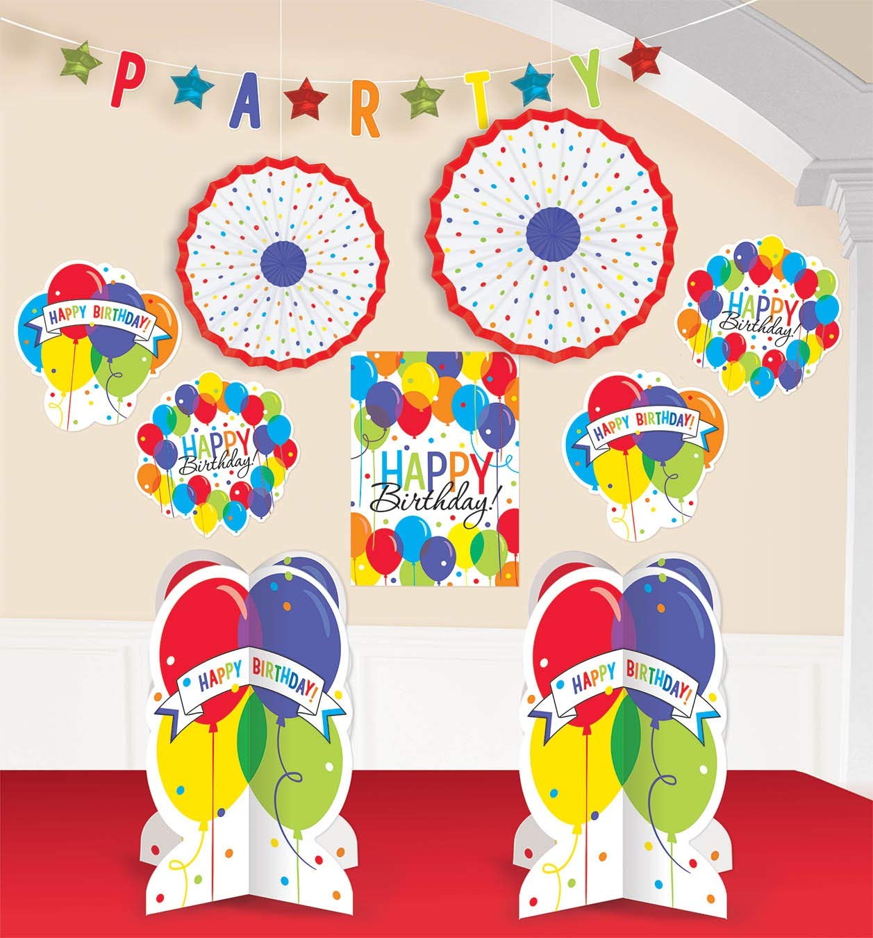 Amscan International – Globo de 241370 Bash Kit de decoración de habitación