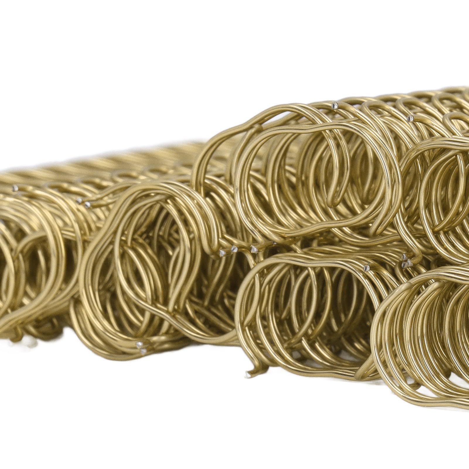 Doppelter Drahtbinderücken, langlebig, 100 Blatt Kapazität für A4-Papier (Helles Gold)
