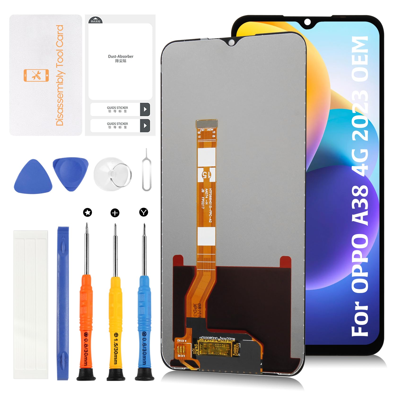 Pantalla LCD Con Digitizador Para OPPO A38 - Reemplazo OEM, Completo Con Montaje