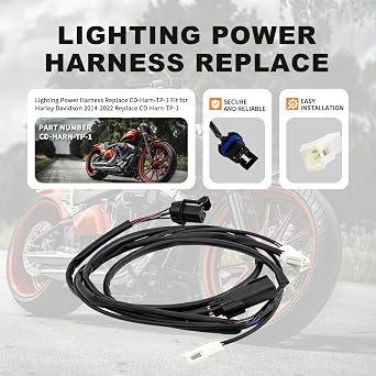 Lighting Power Harness Replace CD-Harn-TP-1 Fit for Harley Davidson 2014-2022